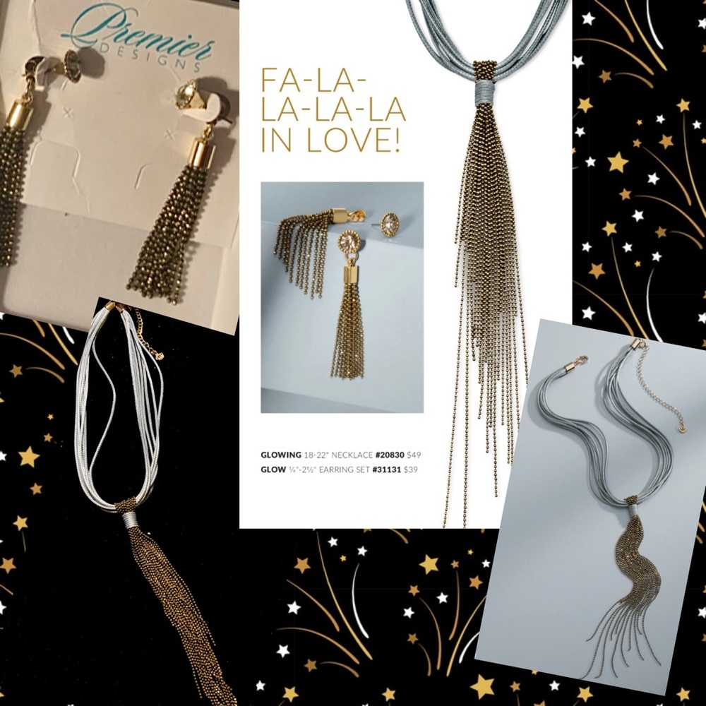 Premier Designs Glowing Necklace and Glow Earrings